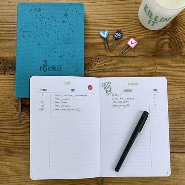 The Rockit Bullet Journal Contents